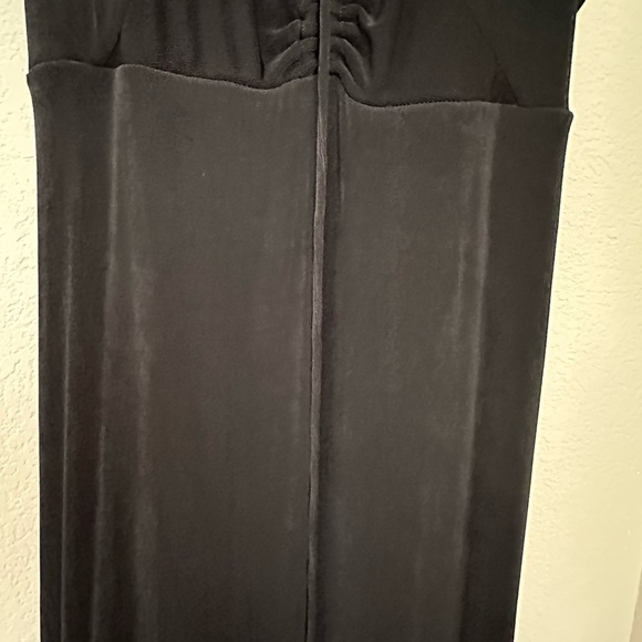 Free People Black Hypnotized Knit Black Maxi Dress Strappy Cutout Size L, Boho - Picture 3 of 11